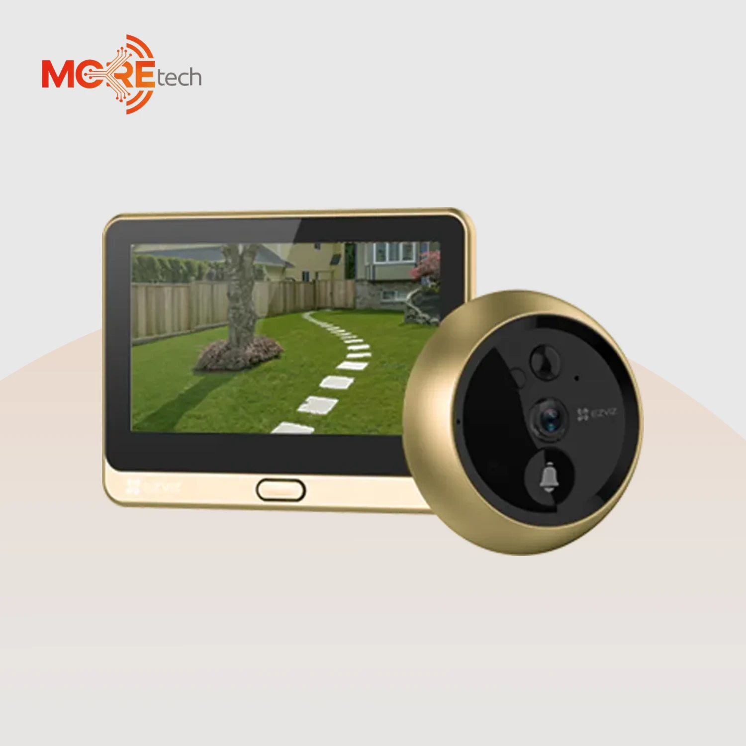 DP2C Smart Door Camera with Doorbell and Indoor Color Screen for Clear ...