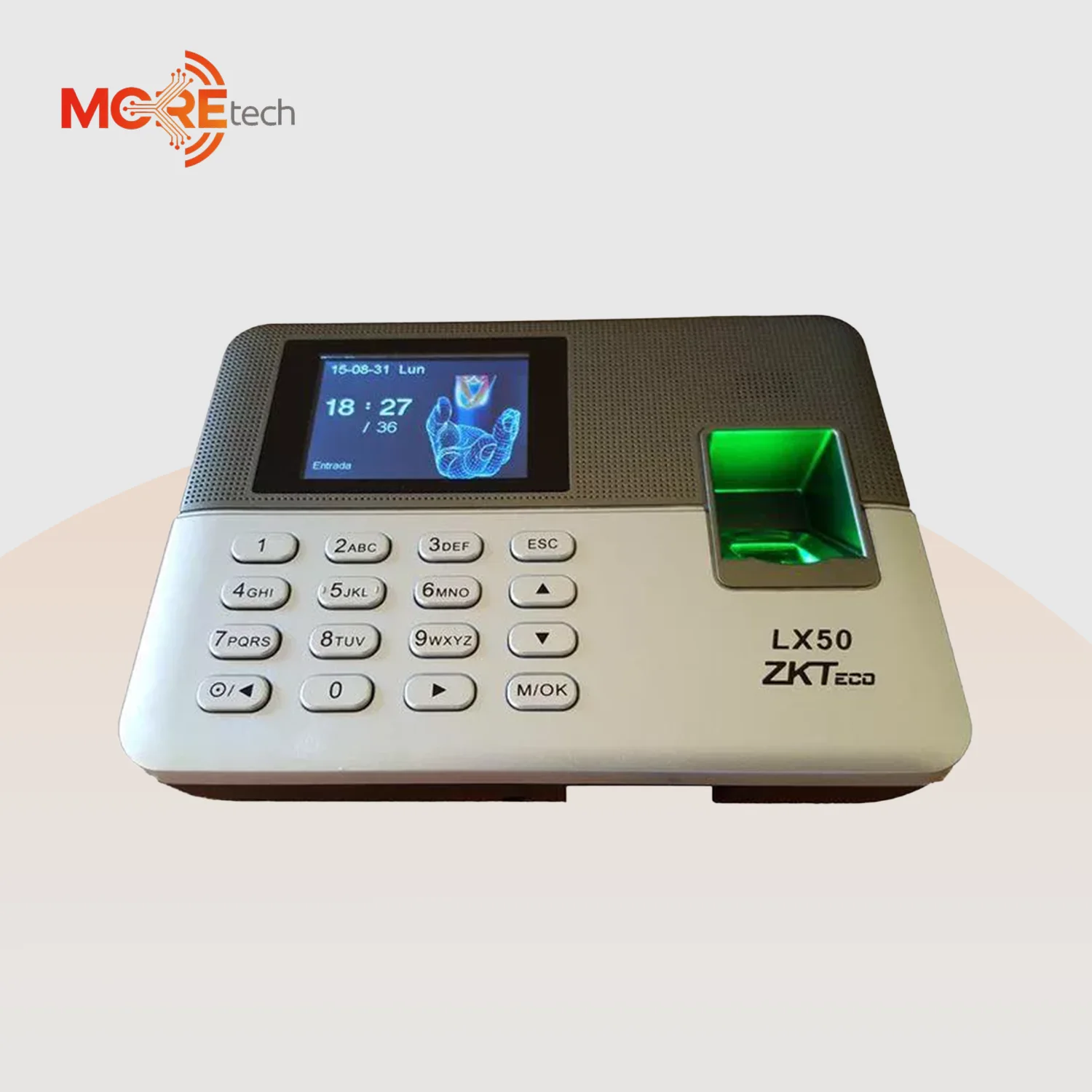 جهاز بصمة ZKTeco LX50 حضور وانصراف بشاشة ألوان وUSB